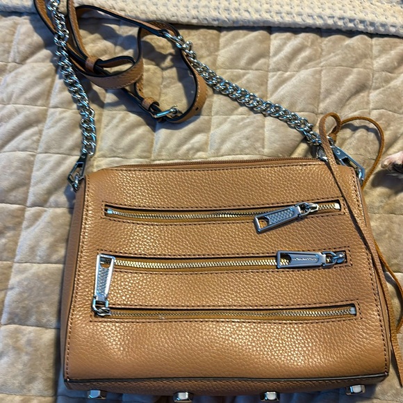 Rebecca Minkoff Handbags - Rebecca MINKOFF 3 zipper small bag with metal and leather strap.